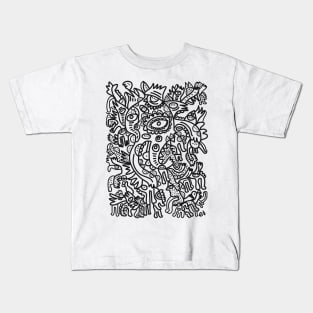 Hydra Street Art Graffiti Black and White Kids T-Shirt